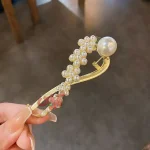 گیره مو آبشاری مرواریدی طرح شکوفه - Image 2