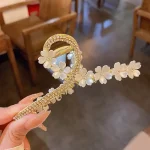 کلیپس روبانی دو ردیف نگین، شکوفه کریستالی