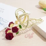 کلیپس روبانی گل قرمز - Image 8