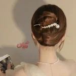 گیره مو آبشاری مرواریدی طرح شکوفه - Image 5