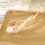 گیره مو آبشاری مرواریدی طرح شکوفه