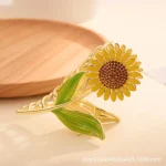کلیپس آفتابگردان میناکاری نگیندار - Image 5