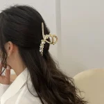 کلیپس روبانی دو ردیف نگین، شکوفه کریستالی - Image 6