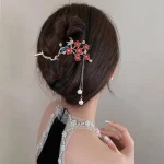 گیره مو ژاپنی vip پرنده و شکوفه گیلاس - Image 4