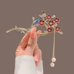 گیره مو ژاپنی vip پرنده و شکوفه گیلاس - Image 2