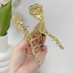 کلیپس شاخه رز هلندی میناکاری صورتی - Image 2