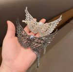 گیره مو ژاپنی جواهری بال فرشته فول نگین - Image 6