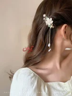 گیره انبری دستساز گل کریستالی آویزدار - Image 2