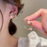 گوشواره پری دریایی جواهری میناکاری