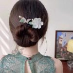 باندفر گل صدفی با برگ سبز کریستالی - Image 2