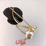 گیره مو آبشاری طرح ساده تک مروارید - Image 2