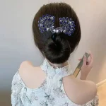 باندفر طاووس سواروسکی آبی